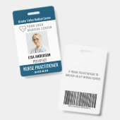 IDバッジパーソナライズされた病院従業員名タグ バッジ (正面＆裏面)