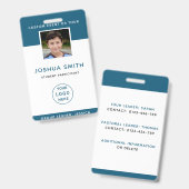 IDバッジ写真テンプレートスクールトリップミュージックツアー バッジ (Front & Back)