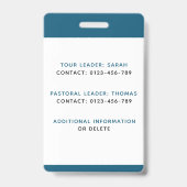 IDバッジ写真テンプレートスクールトリップミュージックツアー バッジ (Back)