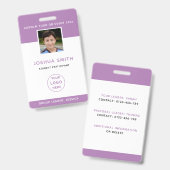 IDバッジ写真テンプレート 学校旅行 音楽ツアー バッジ (正面&裏面)