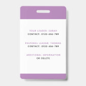 IDバッジ写真テンプレート 学校旅行 音楽ツアー バッジ (裏面)