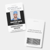 IDバパーソナライズされたッジ病院従業員名タグ バッジ (正面＆裏面)