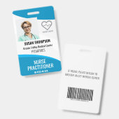 IDバパーソナライズされたッジ病院従業員名タグ バッジ (正面＆裏面)