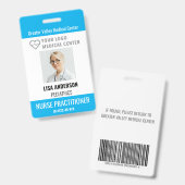 IDバパーソナライズされたッジ病院従業員名タグ バッジ (正面＆裏面)