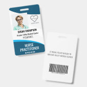 IDバパーソナライズされたッジ病院従業員名タグ バッジ (正面＆裏面)