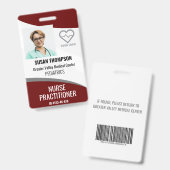 IDバパーソナライズされたッジ病院従業員名タグ バッジ (正面＆裏面)