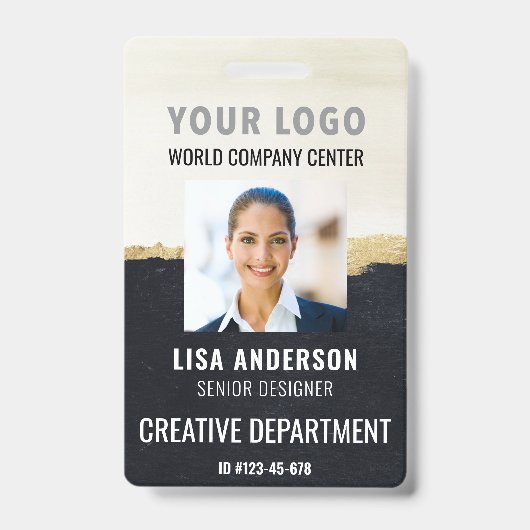 IDバパーソナライズされたッ企業のジ従業員名タグ バッジ (正面)