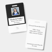 IDパーソナライズされた写真バッジ両面 バッジ (正面＆裏面)