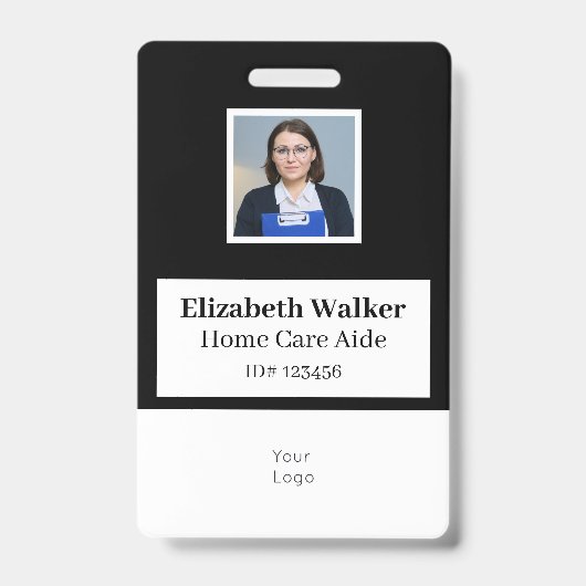 IDパーソナライズされた写真バッジ両面 バッジ (正面)