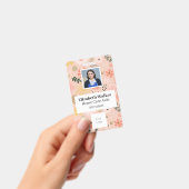 IDパーソナライズされた写真バッジ両面 バッジ (手持ち)