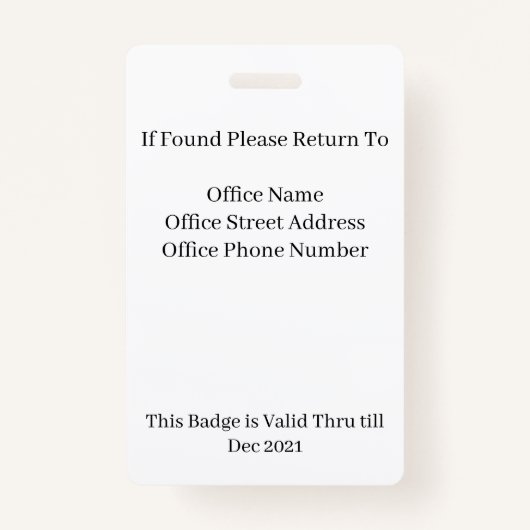 IDパーソナライズされた写真バッジ両面 バッジ (裏面)