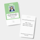 IDパーソナライズされた写真バッジ両面 バッジ (正面＆裏面)