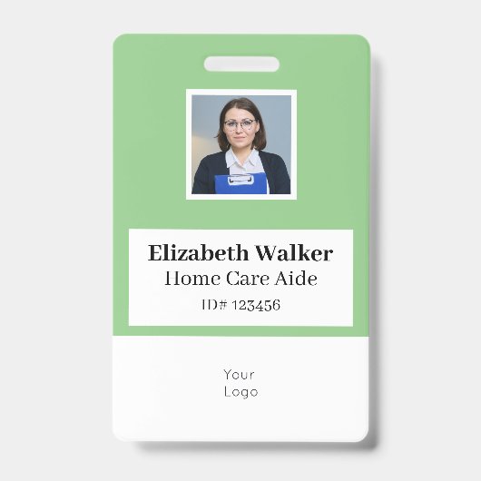 IDパーソナライズされた写真バッジ両面 バッジ (正面)