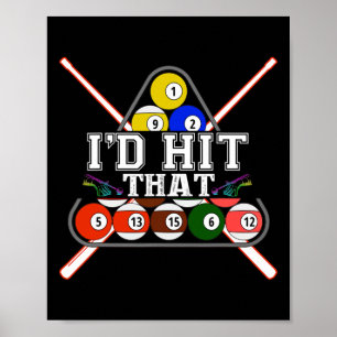 IdヒットそのプールプレーヤーのビリヤードSnooker 8ボールG ポスター