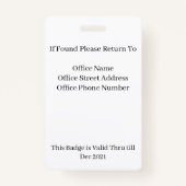 IDフォトパーソナライズされたバッジ両面 バッジ (裏面)