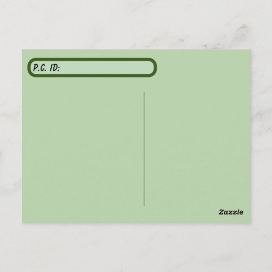 IDボックス付きポストクロッシングフロリダアリゲーター ポストカード (裏面)