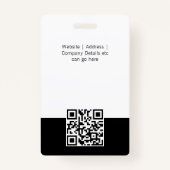 IDモダンカスタムロゴ社員の写真パーソナライズされた バッジ (裏面)