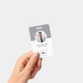 IDモダンカスタムロゴ社員の写真パーソナライズされた バッジ (手持ち)