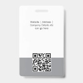 IDモダンカスタムロゴ社員の写真パーソナライズされた バッジ (裏面)