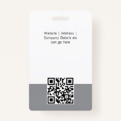 IDモダンカスタムロゴ社員の写真パーソナライズされた バッジ (裏面)