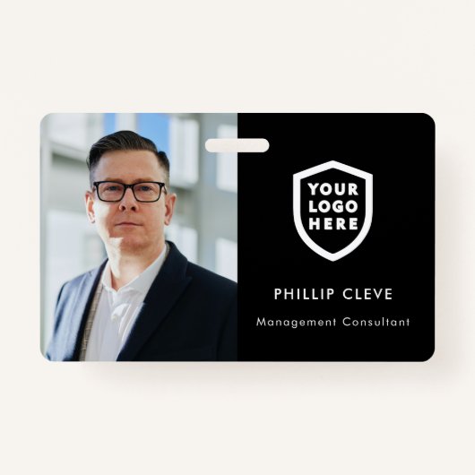 IDモダンカード |ロゴフォトビジネス社員のバッジ バッジ (正面)