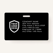 IDモダンカード |ロゴフォトビジネス社員のバッジ バッジ (裏面)