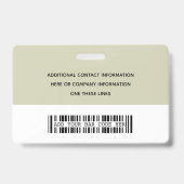 IDモダンカード |ロゴ・フォト・ビジネス・スタッフ バッジ (裏面)