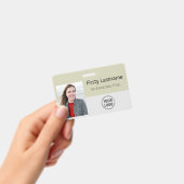 IDモダンカード |ロゴ・フォト・ビジネス・スタッフ バッジ (手持ち)