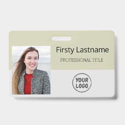 IDモダンカード |ロゴ・フォト・ビジネス・スタッフ バッジ (正面)