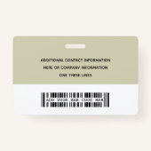 IDモダンカード |ロゴ・フォト・ビジネス・スタッフ バッジ (裏面)