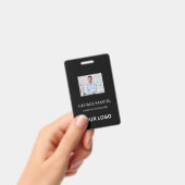 IDモダンカード | 会社カスタムロゴ従業員QR バッジ (手持ち)