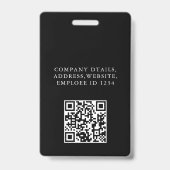 IDモダンカード | 会社カスタムロゴ従業員QR バッジ (裏面)