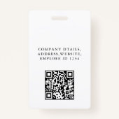 IDモダンカード | 会社カスタムロゴ従業員QR バッジ (裏面)