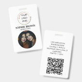 IDモダンカード |会社員QR バッジ (Front & Back)