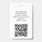 IDモダンカード |会社員QR バッジ (Back)