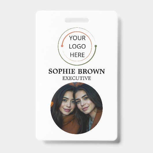 IDモダンカード |会社員QR バッジ (Front)