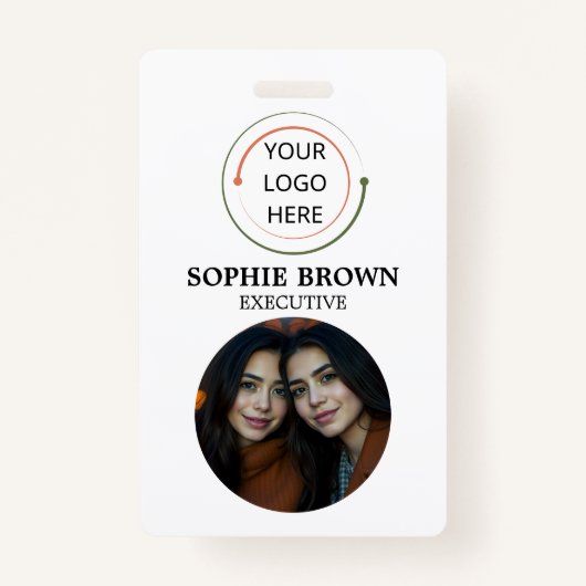 IDモダンカード |会社員QR バッジ (正面)