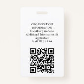 IDモダンカード |会社員QR バッジ (裏面)