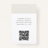 IDモダンカード |会社員QR バッジ (裏面)