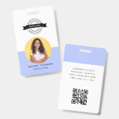 IDモダンカード |会社員QR バッジ (正面＆裏面)