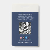IDモダンカード |会社員QR B バッジ (裏面)