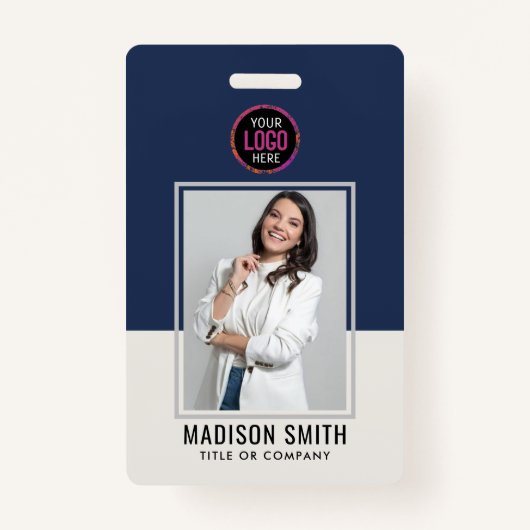 IDモダンカード |会社員QR B バッジ (正面)