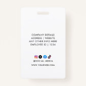 IDモダンカード |会社員QR B バッジ (裏面)