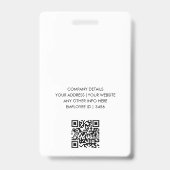IDモダンカード |会社員QR B バッジ (Back)