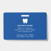 IDモダンカード |歯付きロゴフォトビジネス バッジ (裏面)