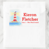 IDライトハウスシールという名前の子供 長方形シール (バッグ)