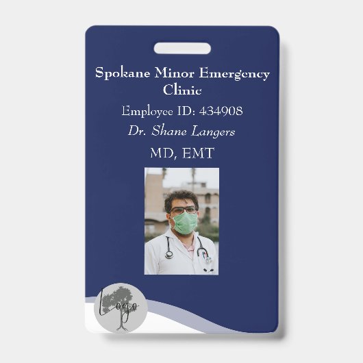 IDラニャードバッジ医療写真海軍 バッジ (Front)