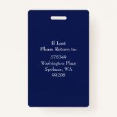 IDラニャード·バッジ·ビジネスまたは医療 バッジ (裏面)