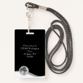 IDラニヤードバッジメディカルフォトブラック バッジ (裏面ランヤード)