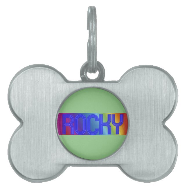 IDラベル（犬の名前と色） ペットネームタグ (正面)